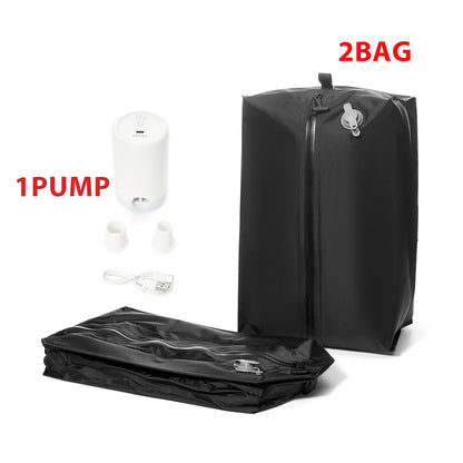 Vacuum Storage Bags for Clothes with Electric Pump, Travel Essentials Uitcases Clothes Organizer Bags, Vacuum Compression Bags